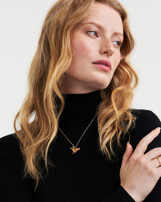 Resting Fawn Gold Chain Necklace