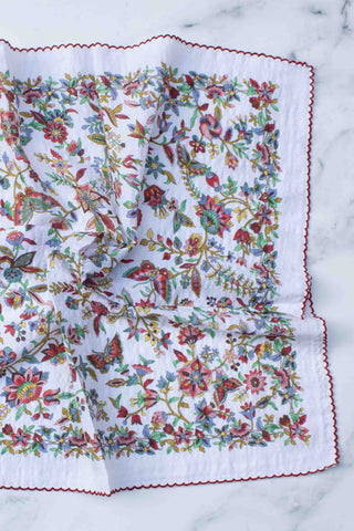 Floral & Butterfly Cotton Rayon Scarf
