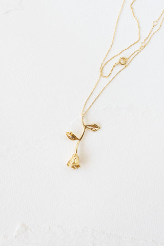 Silver Rose Necklace