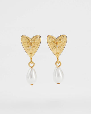Jasmine Moon Butterfly Pearl Earrings