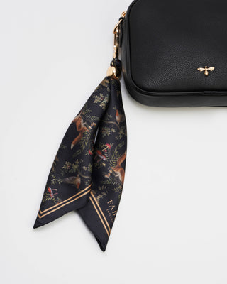Scarf Bag Charm in Black Into the Woods