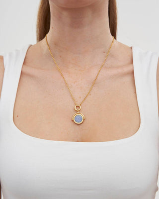 Libra Zodiac Spinner Necklace