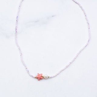 Starfish & Pearl Beaded Necklace