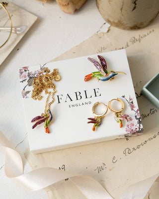 Hummingbird Huggie Earrings