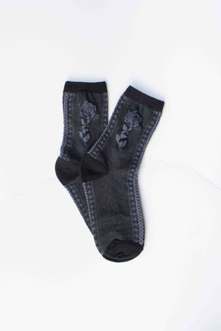Rose Cotton Blend Socks