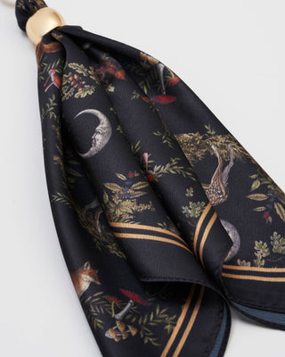 Scarf Bag Charm in Black Into the Woods