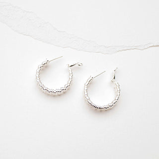 Geometric Link Hoop Earrings