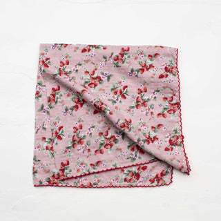 Vintage Strawberry Cotton Scarf