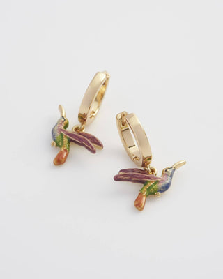 Hummingbird Huggie Earrings