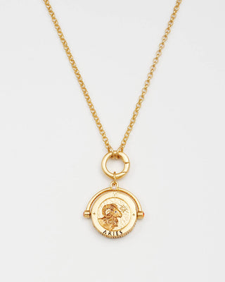 Aries Zodiac Spinner Necklace