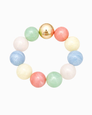 Pastel Marble Statement Beaded Necklace & Bracelet Set