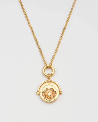 Gemini Zodiac Spinner Necklace