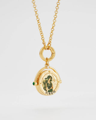 Virgo Zodiac Spinner Necklace