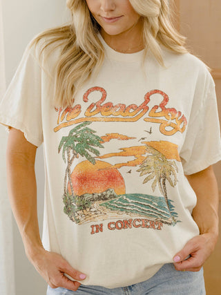 The Beach Boys In Concert Off White Thrifted Graphic Tee