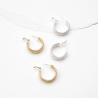 Geometric Link Hoop Earrings