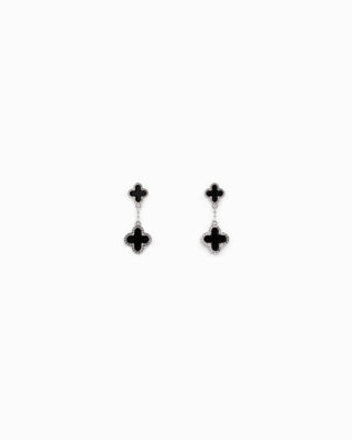 Mother of Pearl Double Clover Drop Earrings