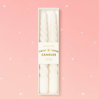 Twist Taper Candles | Ivory