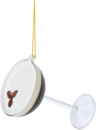 Glass coffee martini ornament
