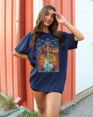 The Beach Boys Psych Navy Thrifted Licensed Graphic Tee