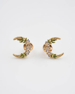 Nightshade Moon Gold Stud Earrings