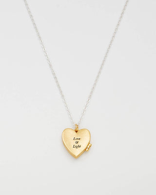Selene Moon Periwinkle Locket Necklace