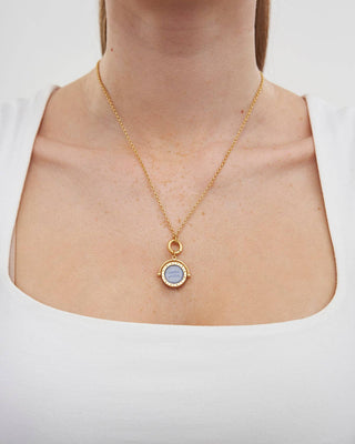 Aquarius Zodiac Spinner Necklace