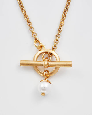 Plain Gold Toggle Necklace