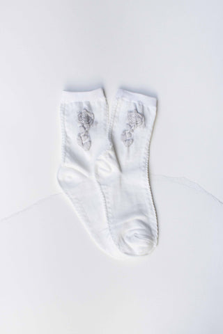 Rose Cotton Blend Socks