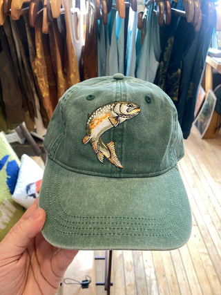 Trout Fish hat Fishing dad hat embroidered 