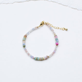 Pastel Harmony Natural Stone Beaded Bracelet
