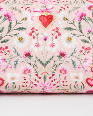 Floral Heart Pink Pouch