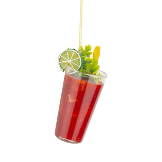 Glass bloody Mary ornament