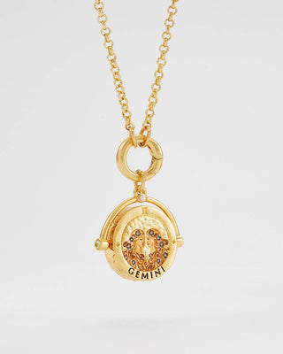 Gemini Zodiac Spinner Necklace