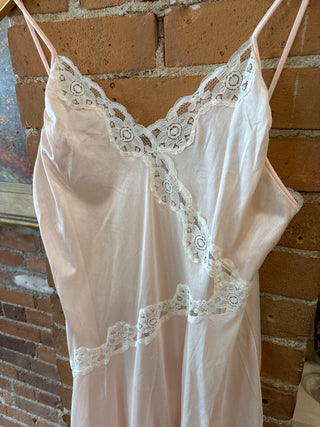 Vintage Lovfee Peach Lace Slip Dress