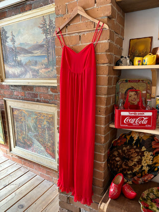 Vintage Red Slip Dress