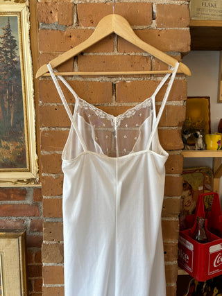 White Ultra Femme Slip Dress