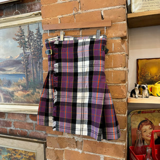 Vintage Purple Wool Kilt