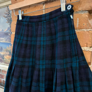 Vintage Eatons Wool Plaid Kilt Skirt