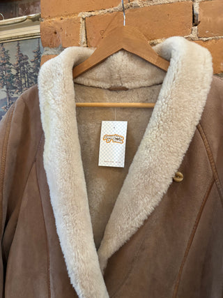 Brown Tan Sherpa Lined Coat