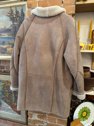 Brown Tan Sherpa Lined Coat