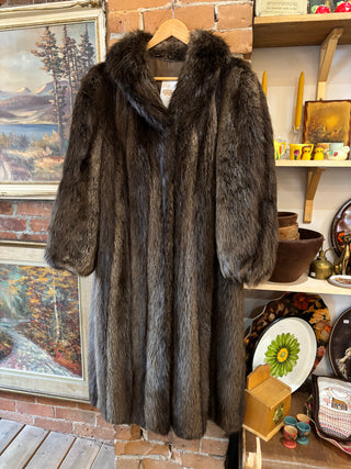 Vintage Dark Brown Fur Coat