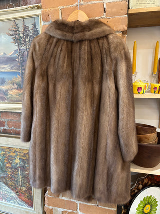 Vintage Mink 3/4 Length Fur Coat