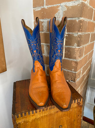 Blue Tommy Lama Cowboy Boots