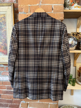 Vintage Brown Plaid Blazer