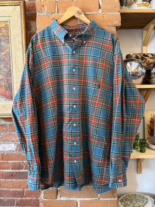 Vintage Ralph Lauren Blue Plaid Button Up