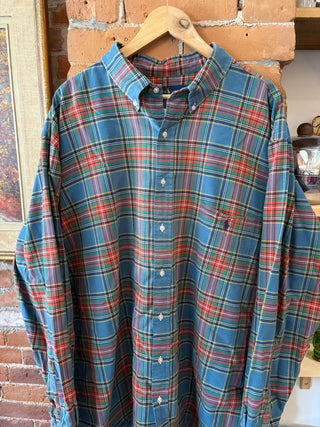Vintage Ralph Lauren Blue Plaid Button Up