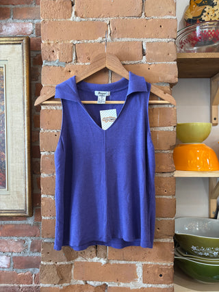 70s Purple Collar Top