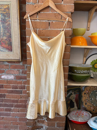 Butter Yellow Satin Dress