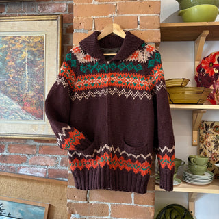 Fall Vibes Zip Cowichan Sweater