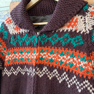 Fall Vibes Zip Cowichan Sweater